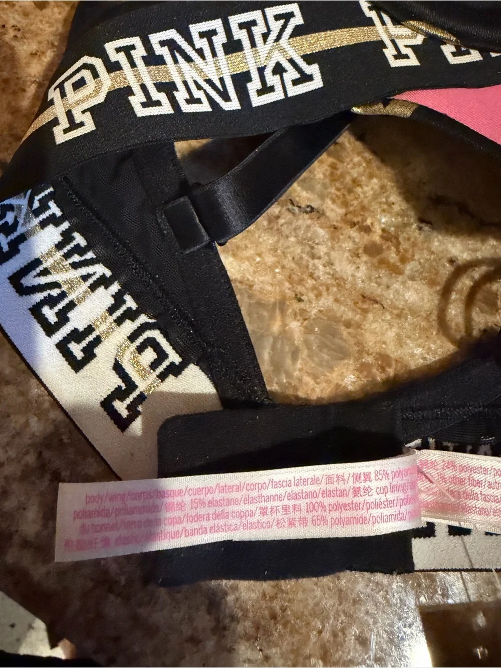 NEW, PINK Victoria’s Secret “Smiley Face Push Up Bra”.